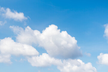 Naklejka na ściany i meble Blue sky background with white clouds. Nature cloud blue sky background.