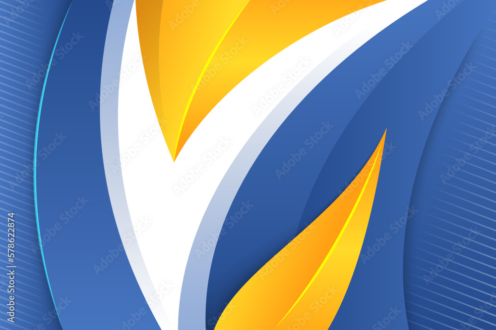 Poster fresh orange yellow blue background banner. vector illustration in abstract business concept backdro