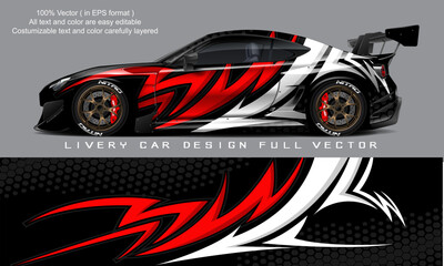 car livery graphic vector. abstract grunge background design for vehicle vinyl wrap and car branding