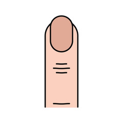 Nail, human finger icon