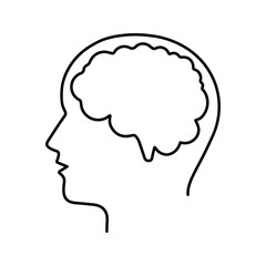 head, brain, human head icon