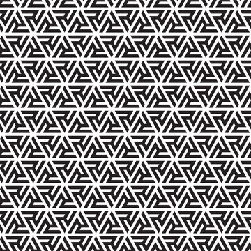 Seamless abstract geometric triangular weave pattern