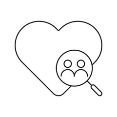 love, search, find, couple, true couple find icon