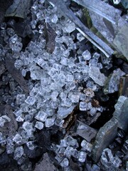 aesthetic broken glass cube or square shape, it can be abstract background