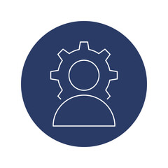 gear, man, business management icon