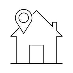 house, home, location pin, home location icon