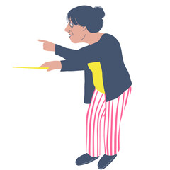 Woman conductor directing the orchestra