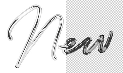 new text copy commercial shop product suggestion online effect 3d material glass metal chrome silver steel typography font alphabet doodle handwriting brush calligraphy 