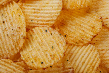 Lots of potato chips, texture