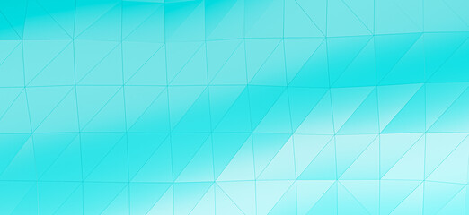Fototapeta premium Turquoise polygons background, polygonal abstract wallpaper with geometric shapes and texture patterns color gradient backdrop with copy space for text