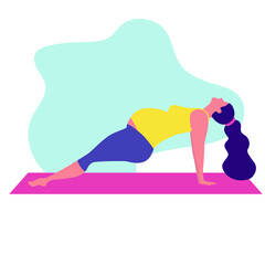 Yoga. Pregnant woman practicing yoga meditation. Health, relax lifestyle concept and baby care