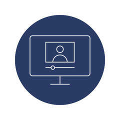 computer, television, video, online video streaming icon