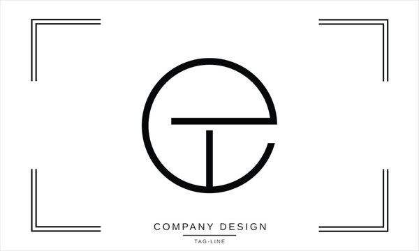 ET, TE, Abstract Letters Logo Monogram