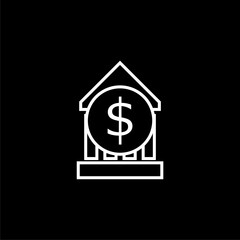  Bank. Lock concept. Isolated vector illustration.