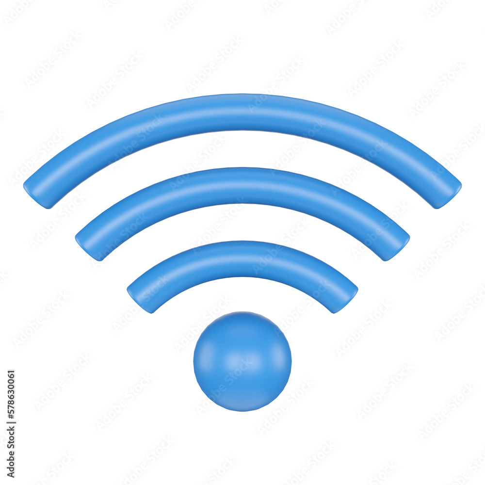 Poster wifi. wireless network. 3d rendering.