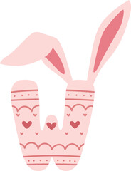 Rabbit Bunny Easter Holiday Alphabet W