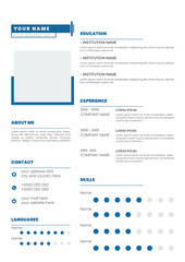 Cv or Resume Template with Print Ready