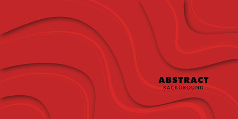 Paper cut background. Abstract realistic paper wave decoration for design.