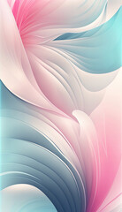 Gentle abstract background in pastel pink and blue colors. Generative AI.