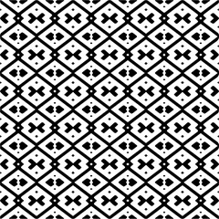  Seamless pattern with  abstract shapes. Black and white geometric  wallpaper. Repeating pattern for decor, textile and fabric.Abstraction art.