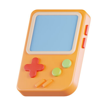 Retro Handheld Console 3D Icon