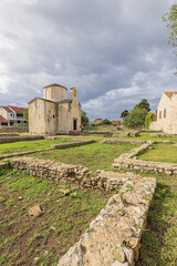 The excavations around the Church of the Holy Cross in Nin, also known as the smallest cathedral in the world
