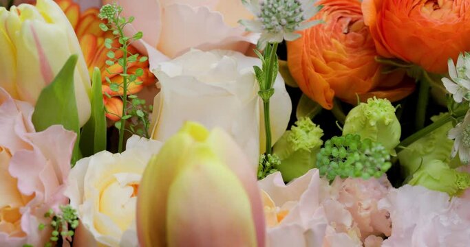 Beautiful close up of the flower arrangement box