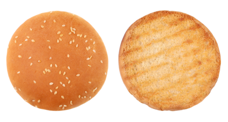 Hamburger bun, transparent background