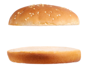 Hamburger bun, transparent background
