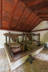 Inside the Paklenica water mill which was used to serve the households in Podgorje, and often from Ravni Kotari and the island archipelagos as well