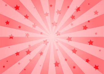 集中線　シンプル　使いやすい　横　横長　スター　赤