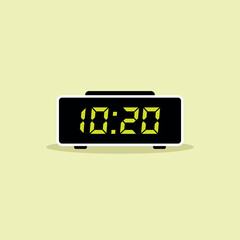 Colorful Digital Clock Icon Vector Template