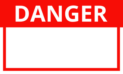 Attention, danger or caution sign. Various white and red warning signs with diagonal lines stripes. Danger zone background. Vector
