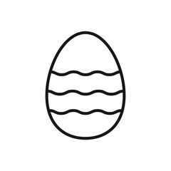 Editable Icon of Easter Egg, Vector illustration isolated on white background. using for Presentation, website or mobile app