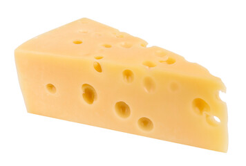 Piece of cheese, transparent background