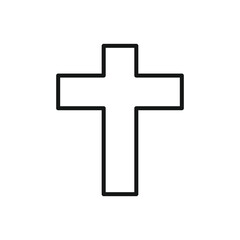 Editable Icon of Crucifix, Vector illustration isolated on white background. using for Presentation, website or mobile app
