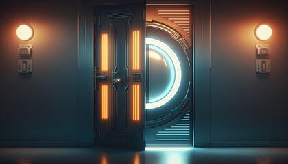 Beautifull futuristic front door