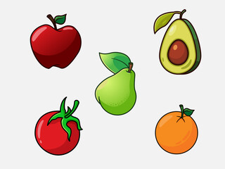 Juicy and Delicious Fruit Vector Art