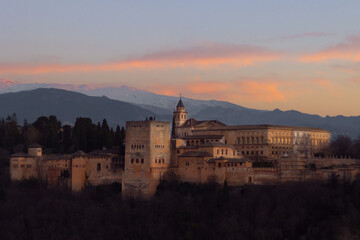 Obraz premium Atardecer en la Alhambra