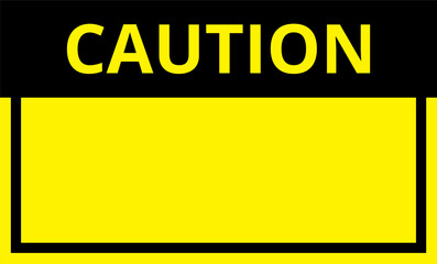 Obraz premium Various black and yellow warning signs with diagonal lines. Attention, danger or caution sign, warning banner, road shield.