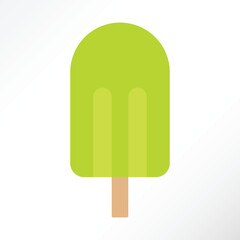 Minimalist and cute vector design of an ice cream.