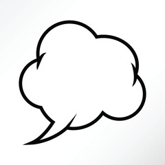 Minimalist vector of a doodle chat bubbles.