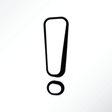 Minimalist vector of an exclamation mark.
