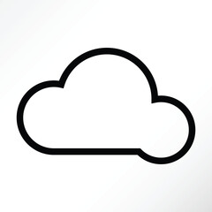 Minimalist vector of a cloud outline.