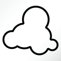 Minimalist vector of a cloud outline.