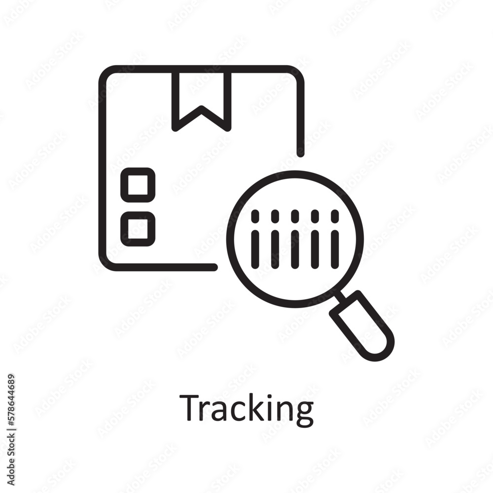 Poster Tracking vector outline Icon Design illustration. Logistic Symbol on White background EPS 10 File