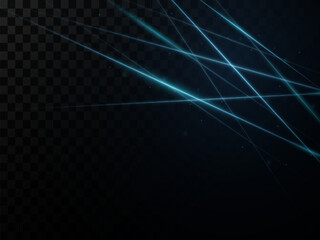 Abstract laser beams of light. Isolated on a black background. Vector illustration eps 10.	