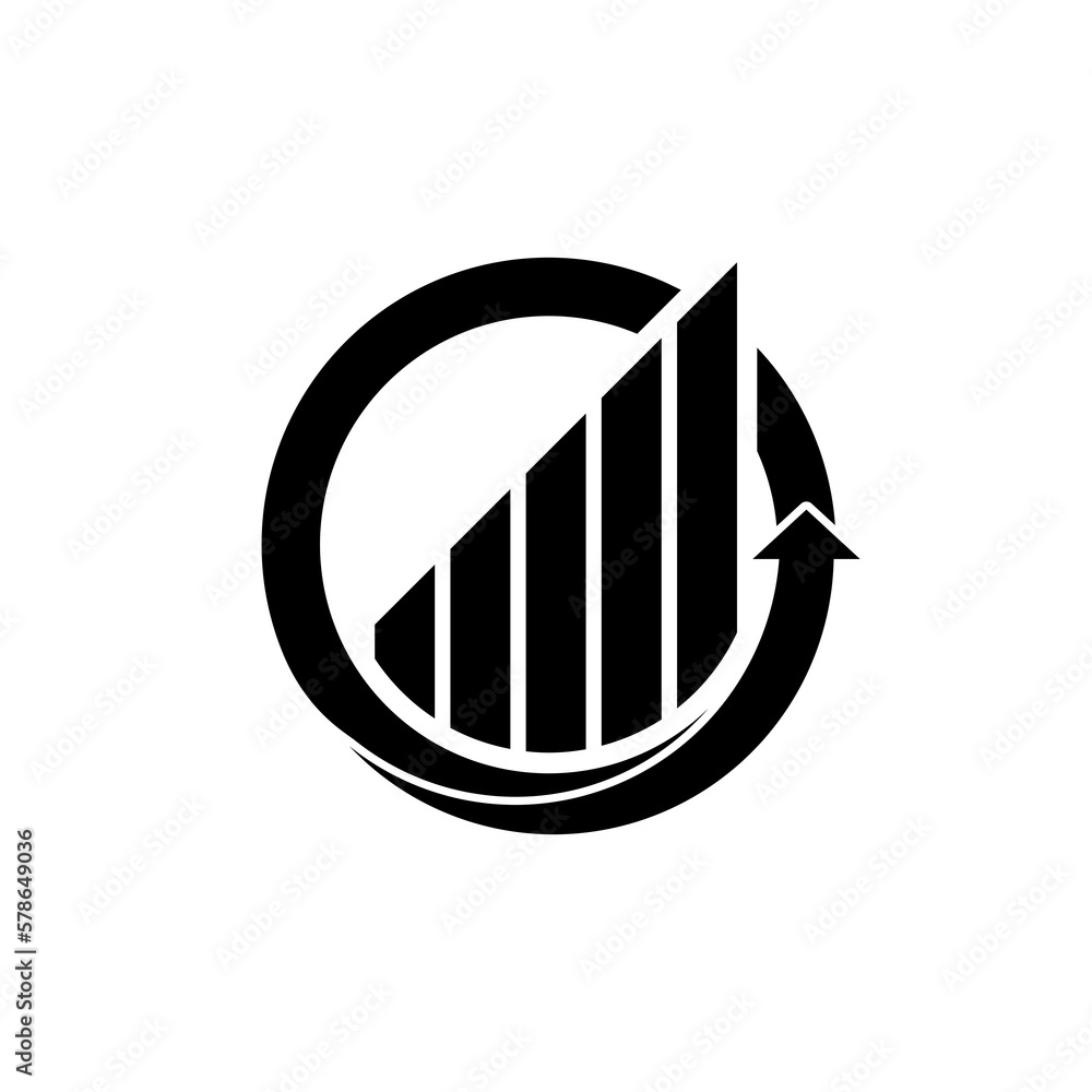 Poster marketing review logo and data analysis icon isolated on transparent background