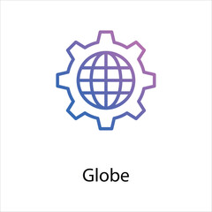 Globe icon vector stock