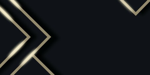 Dunkler Hintergrund mit überlagerten Ecken mit Goldkante - Dreiecke